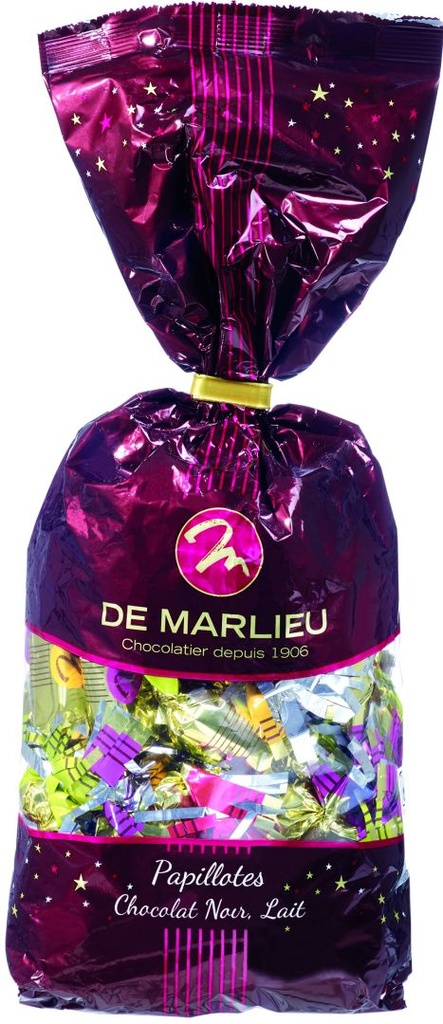 [NOEL2021044] Papillotes PREMIUM Noir & Lait - DE MARLIEU (F01 | Papillotes PREMIUM Noir & Lait - 400g)