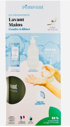[250410_8577] Kit découverte lavant mains - PIMPANT (KIT DECOUVERTE LAVANT MAINS FLEURE DE COTON)