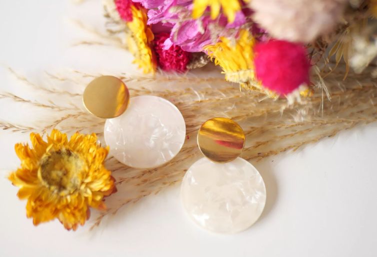 Boucle d'oreille PIA Nacre