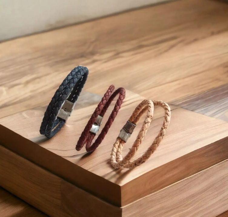 Bracelet en liège tressé – Leo